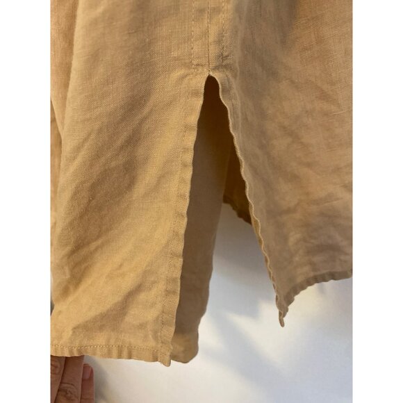 Lauren Ralph Lauren 100% Linen Beige Embroidered Peasant Boho Tunic Top Size 2X - Picture 4 of 6